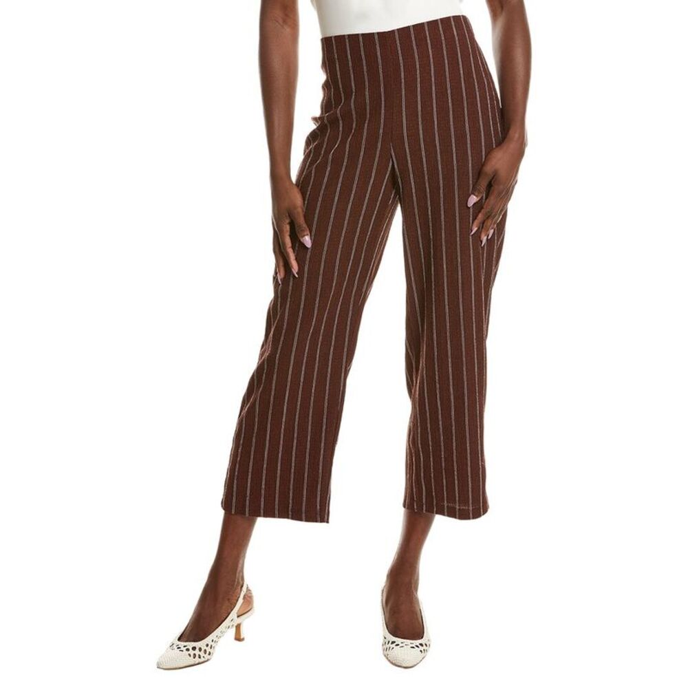 Anne Klein Womens  Wide Leg Crop Pant, Brown